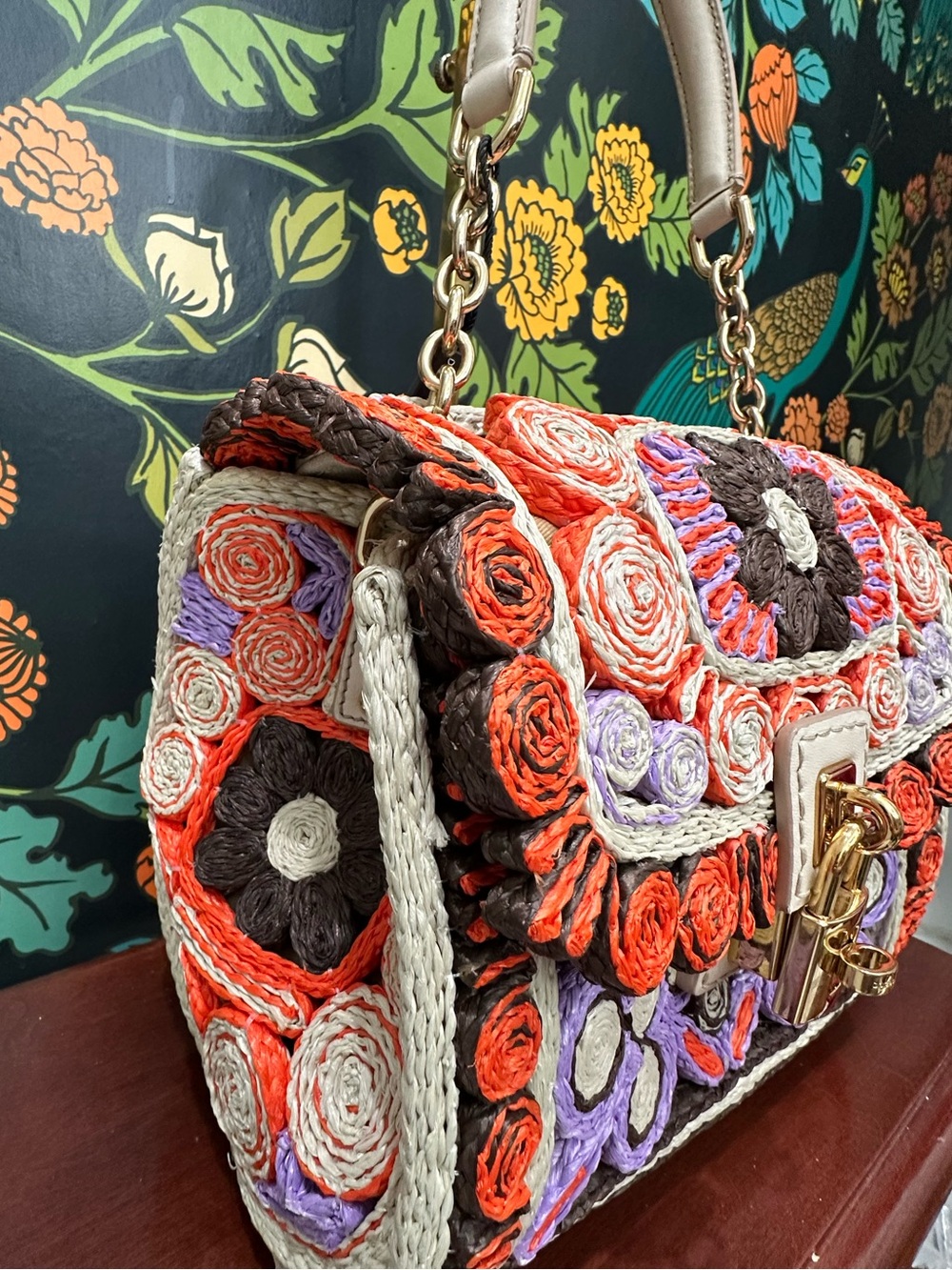 Dolce & Gabbana Miss Dolce Runway Raffia Floral Bag SS2013 Milan Runway - Picture 3 of 17